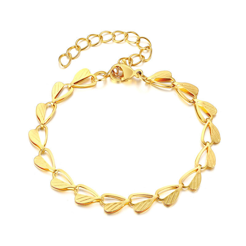 Heart Leaves Chain Bracelets for Women