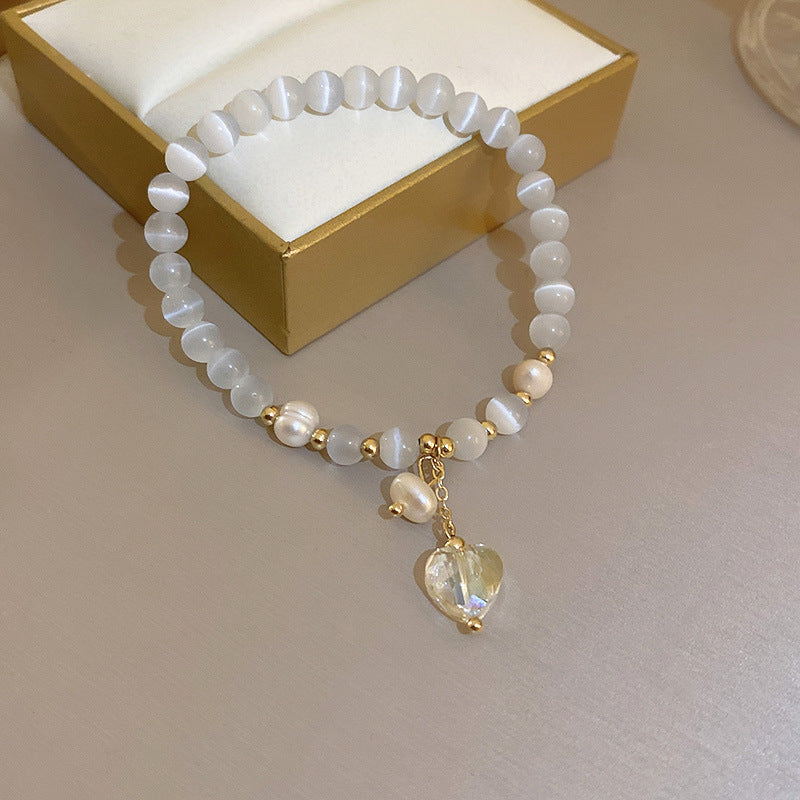 Strawberry Crystal Love Pearl Bracelets