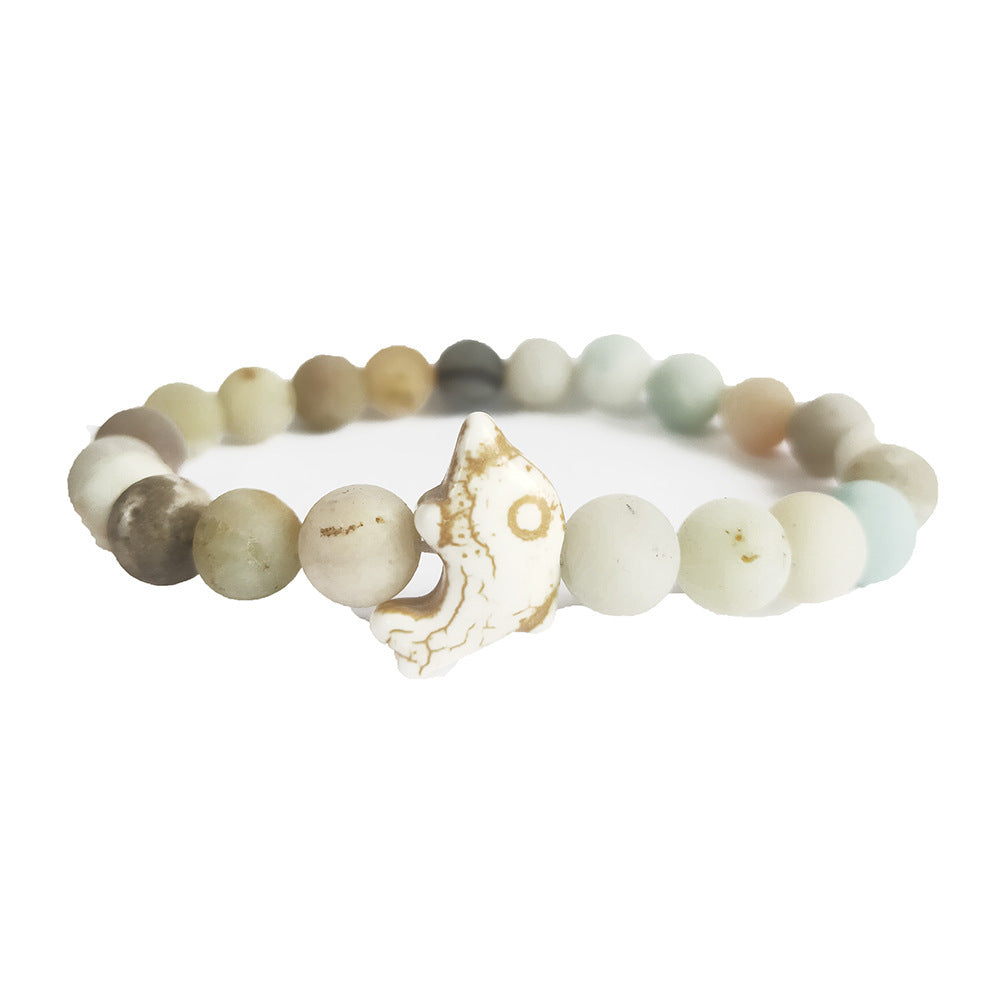 Dolphin Volcanic Rock Elastic Bracelets