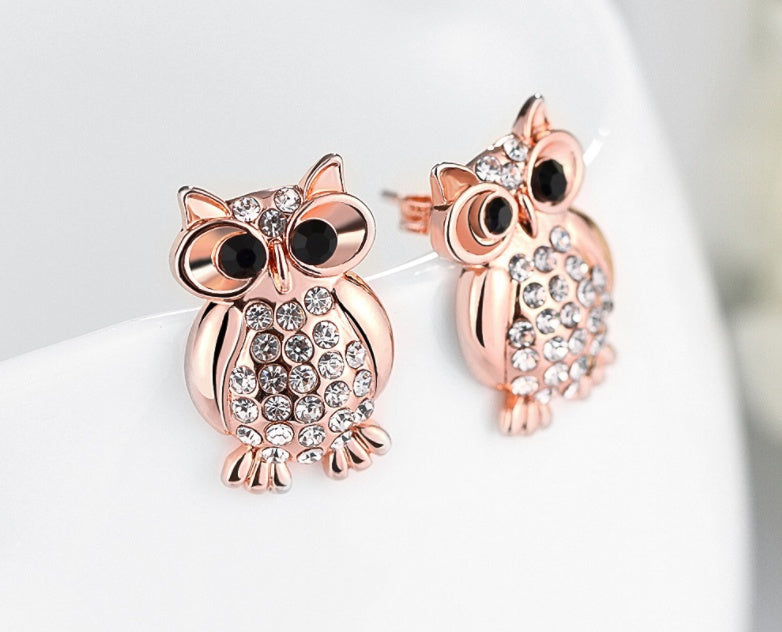 Fashion earrings owl earrings stud earrings