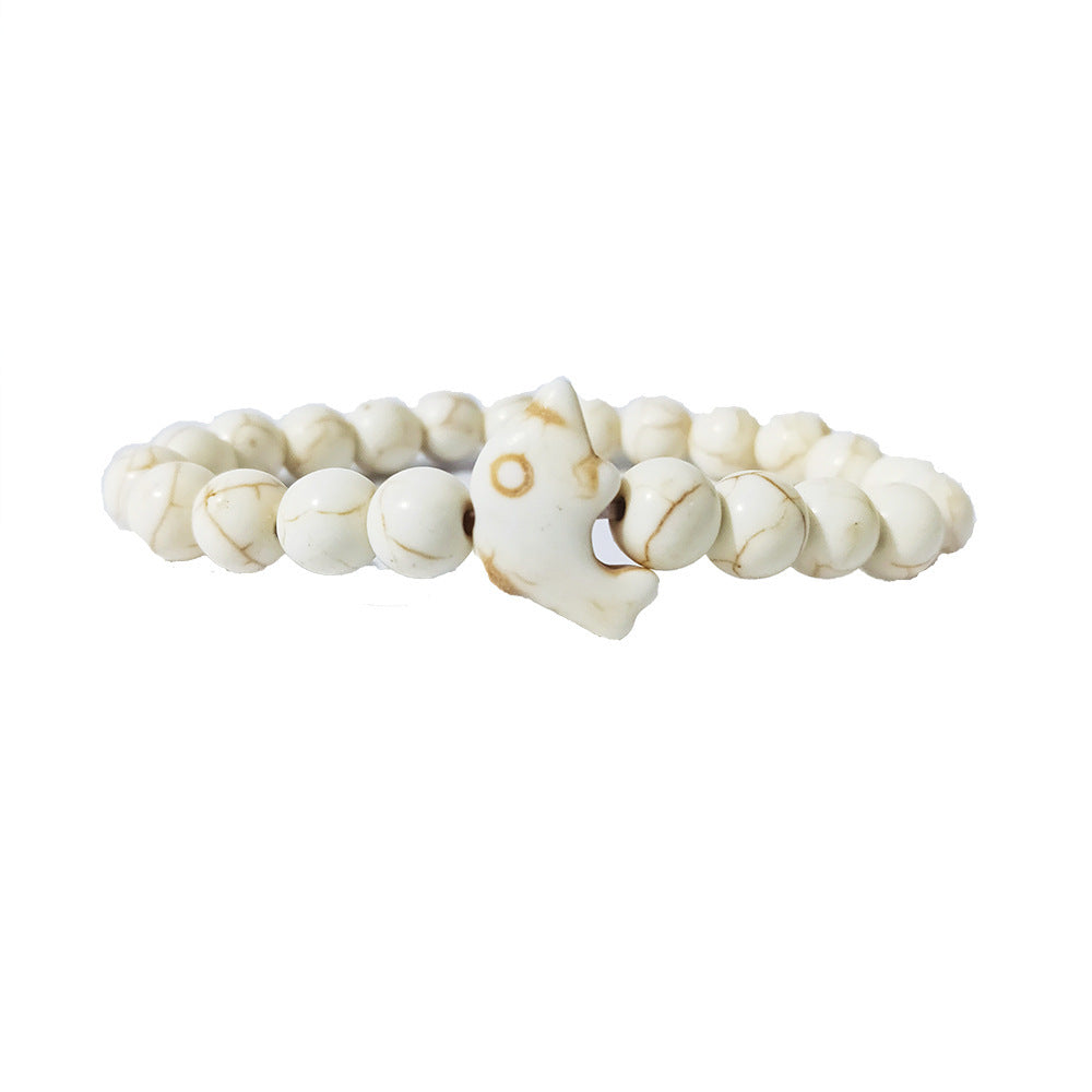 Dolphin Volcanic Rock Elastic Bracelets