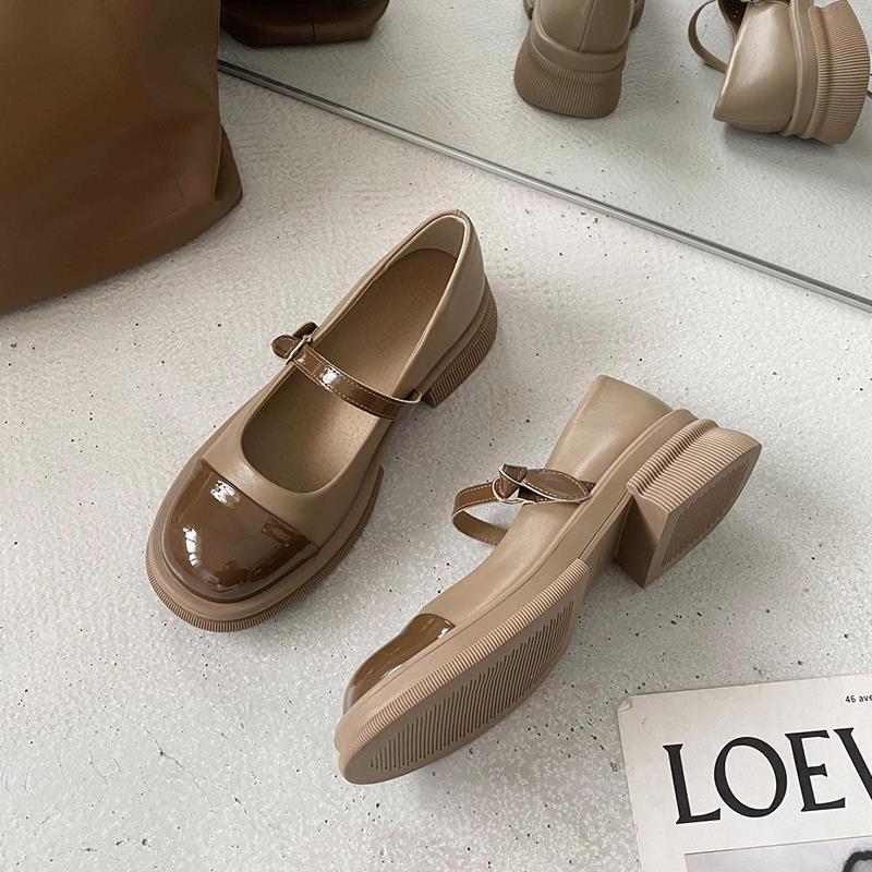 Women's Fashion Retro Platform Chunky Heel Shoes