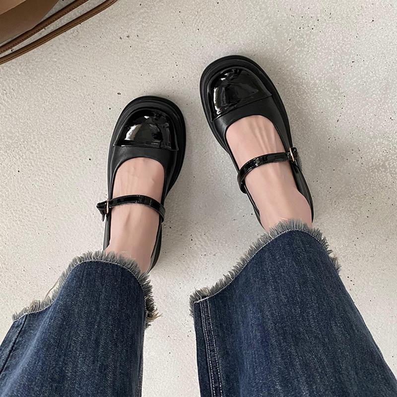 Women's Fashion Retro Platform Chunky Heel Shoes