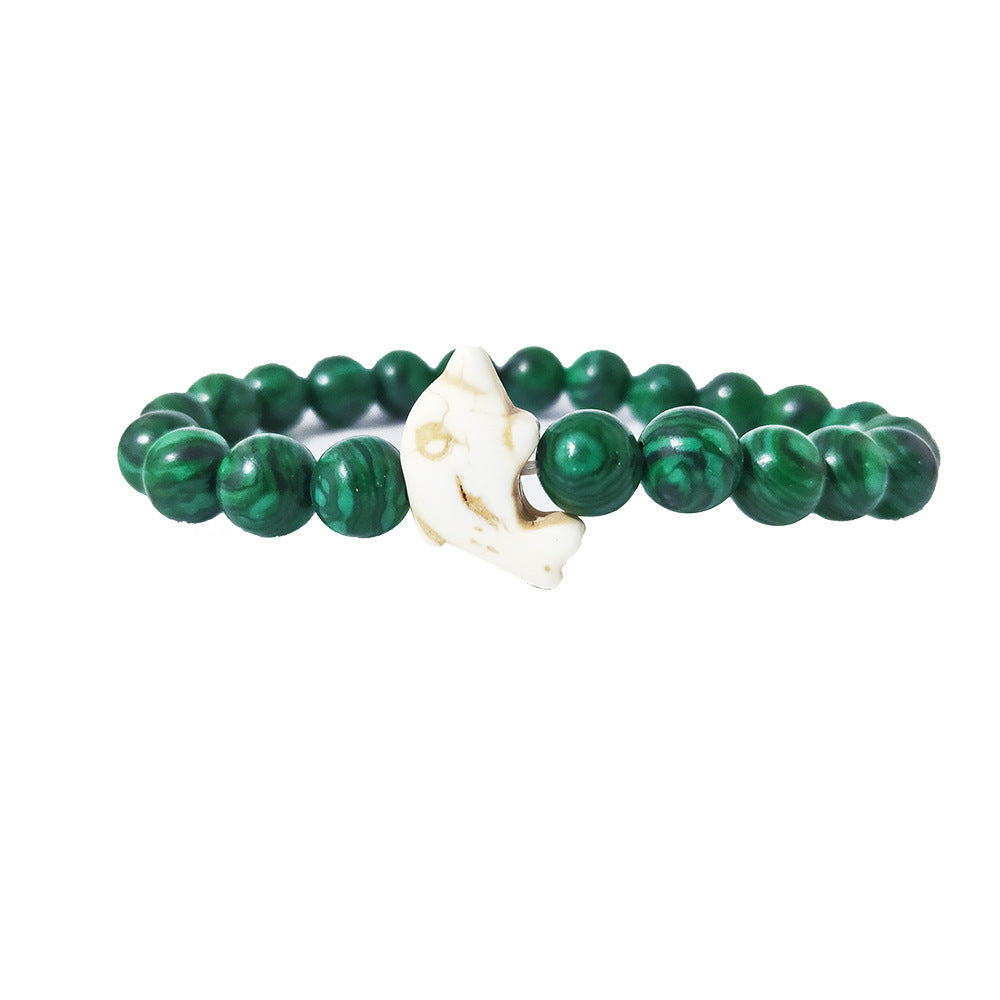 Dolphin Volcanic Rock Elastic Bracelets