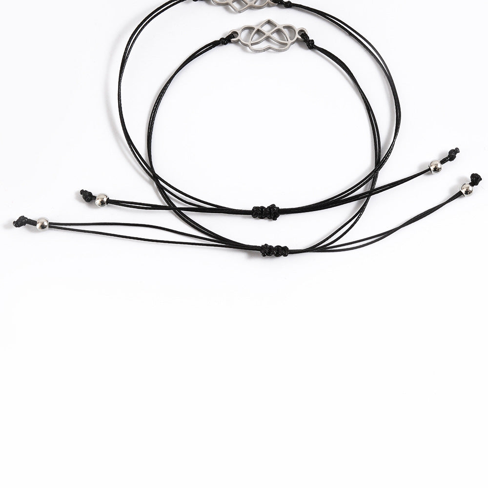 Heart Infinity Charm Bracelets For Women Men Handmade Boho Friendship Bracelets Couple Jewelry Gift