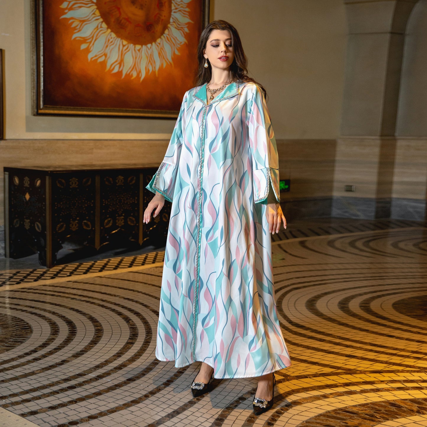 Clothing Printing Diamond Women's Clothing Djellaba