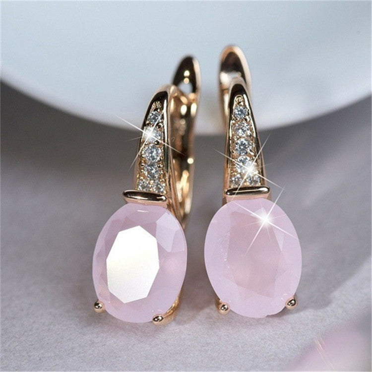 Oval Moonstone  Earrings Crystal Earrings Earrings