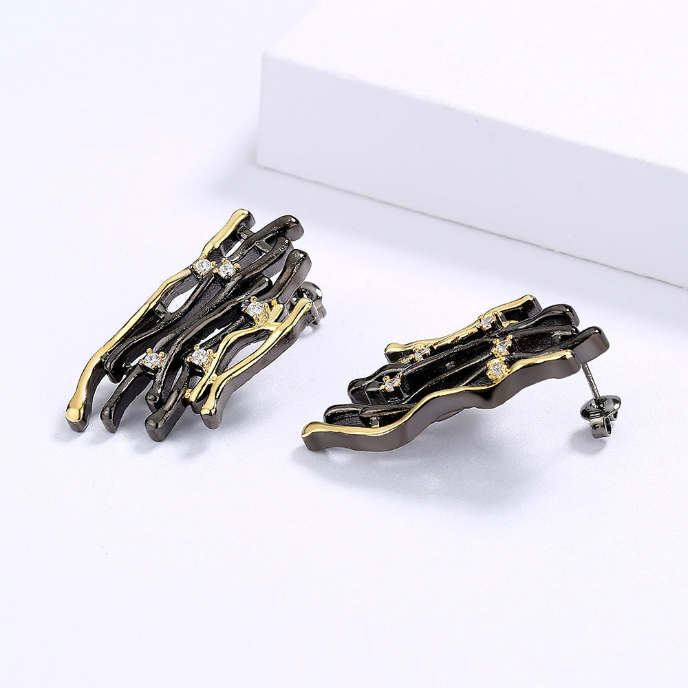 Earrings Geometric Retro Earrings Hollow Earrings