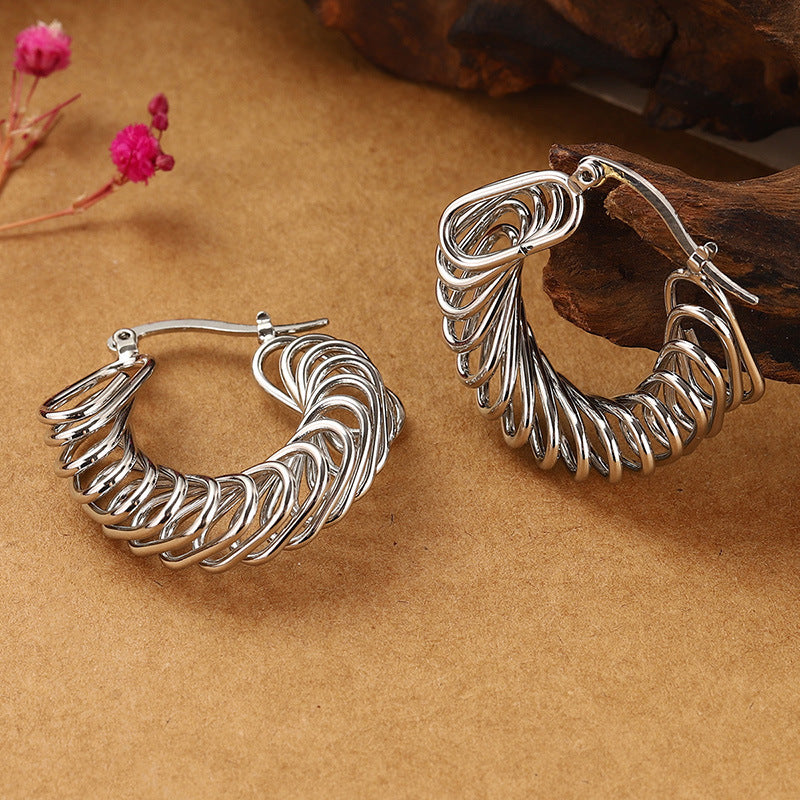 Clip Earrings Winding Earrings Temperament Earrings